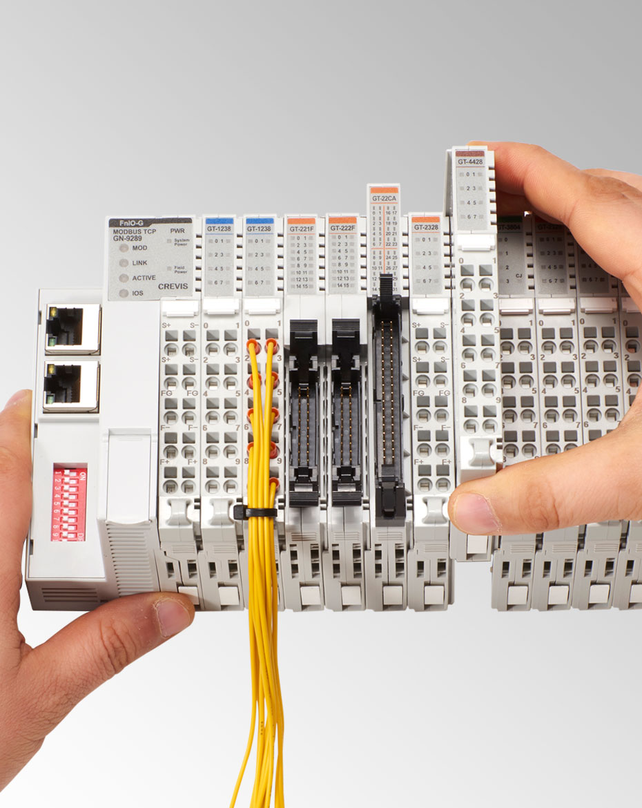 Crevis IP20 FnIO G-Series remote I/O system