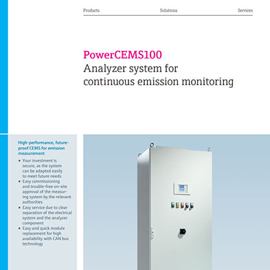 Analisador de gases fixo PowerCEMS100 - Endress+Hauser
