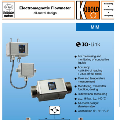 Electromagnetic flowmeter all metal stainless steel MIM – Kobold